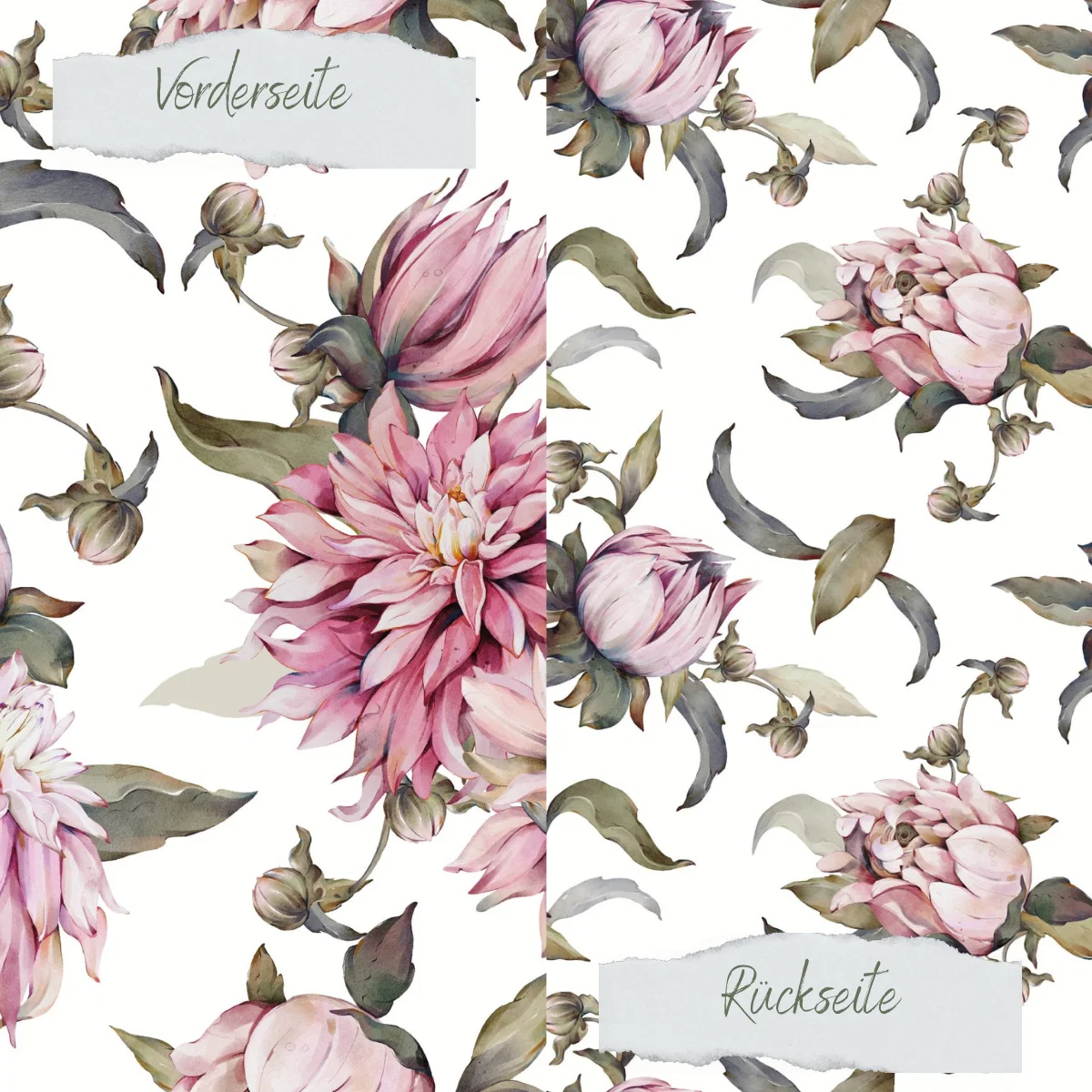 Creative Depot - Designpapier - Dahlienblüte - Doppelseitig bedruckt