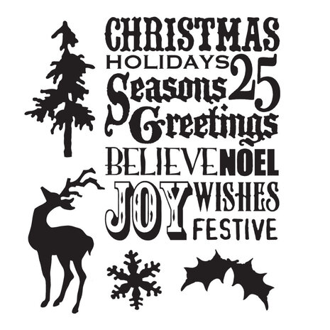 Stampers Anonymous - Seasons Silhouettes Tim Holtz Cling Stamps