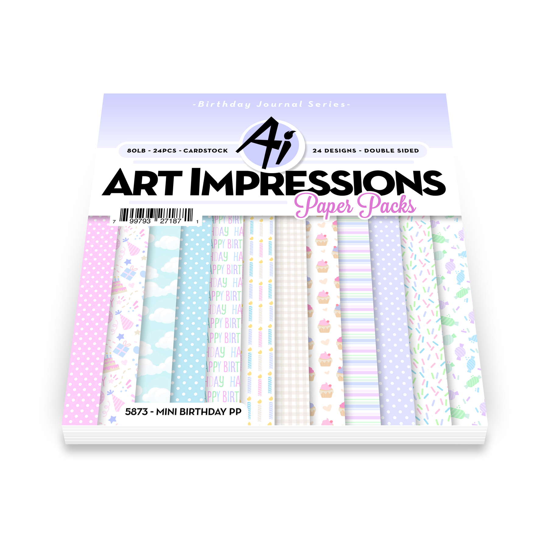 Art Impressions - Mini Birthday Journal Paper Pack