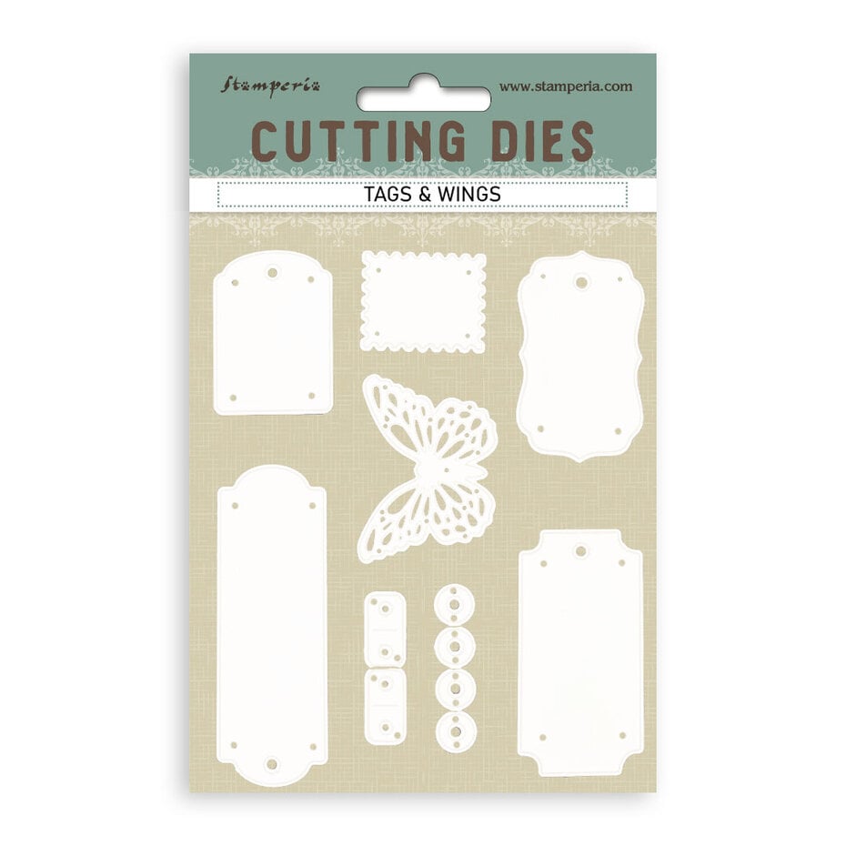 Stamperia - Quiet Days A6 Cutting Dies Tags and Wings 