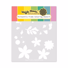 Waffle Flower - Poinsettia Frame Coloring Stencil Waffle Flower - Poinsettia Frame Coloring Stencil