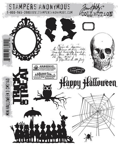 Tim Holtz - Mini Halloween 3 Tim Holtz Cling Stamps Tim Holtz - Mini Halloween 3 Tim Holtz Cling Stamps