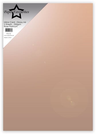 Paper Favourites - Rose Platinum A4 Mirror Card Glossy 250gsm (5pcs)