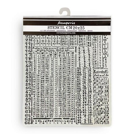 Stamperia Fortune Thick Stencil 20x25cm Hieroglyphic