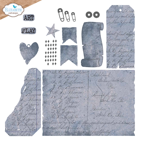 Elizabeth Craft Designs - Mr. & Mrs. Dies Playful Grunge