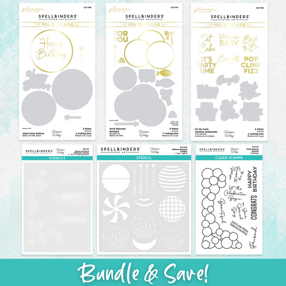 Spellbinders - It's My Party Want It All Bundle from the It’s My Party Collection by Carissa Wiley Spellbinders - It's My Party Want It All Bundle from the It’s My Party Collection by Carissa Wiley