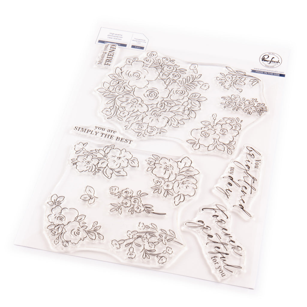 Pinkfresh Studio Clear Stamp Set -  Blooming Grace stamp
