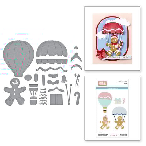 Spellbinders - Candy Christmas Etched Dies Gingerbread Delivery
