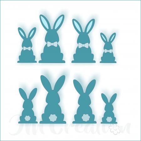 JM Creation - Stanzschablone - Hasenfamilie