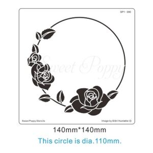 Sweet Poppy Stencil: Rose Circle