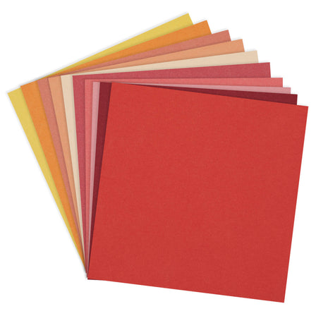 Spellbinders - Warm Assortment ColorWheel Cardstock 12" x 12" - 20 Sheets