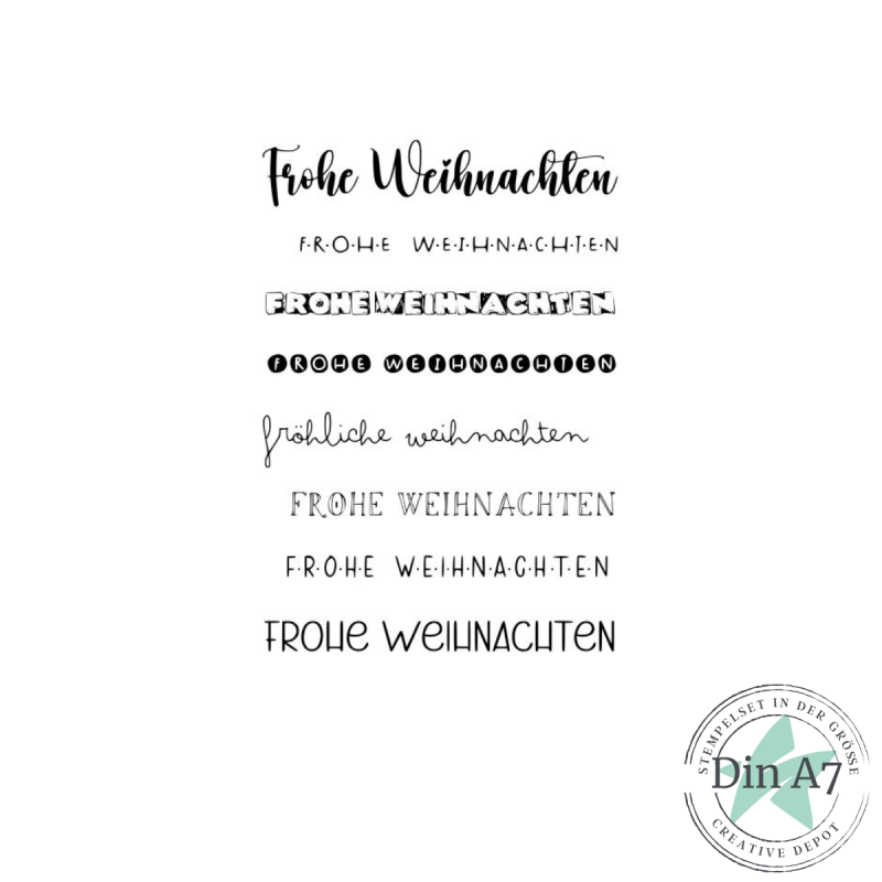 Creative Depot -  Stempelset - Mini Frohe Weihnachten