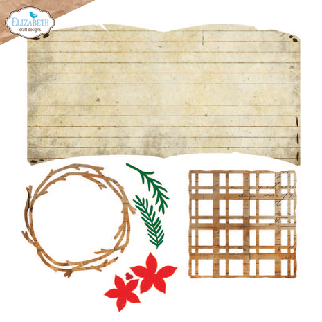 Elizabeth Craft Designs - Golden Season Dies Book of Christmas Square