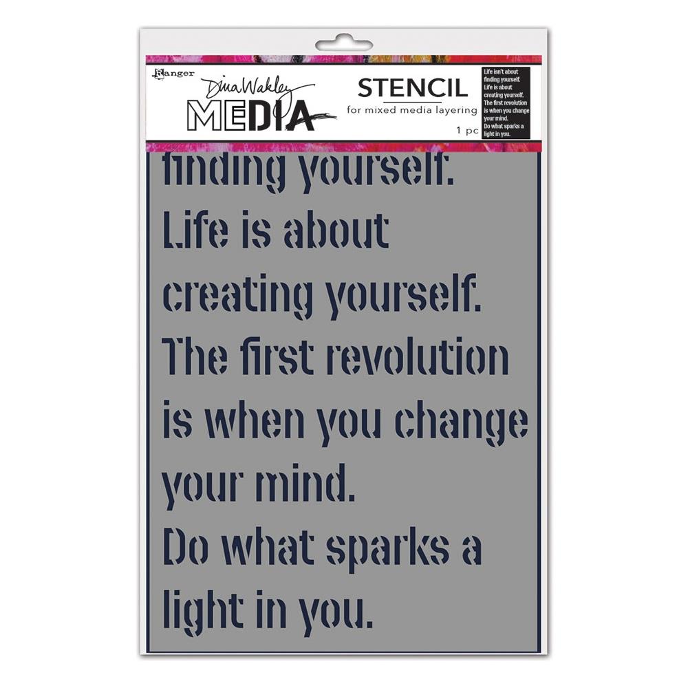 Dina Wakley - MEdia Stencils 6"X9" - Create Yourself  Dina Wakley - MEdia Stencils 6"X9" - Create Yourself