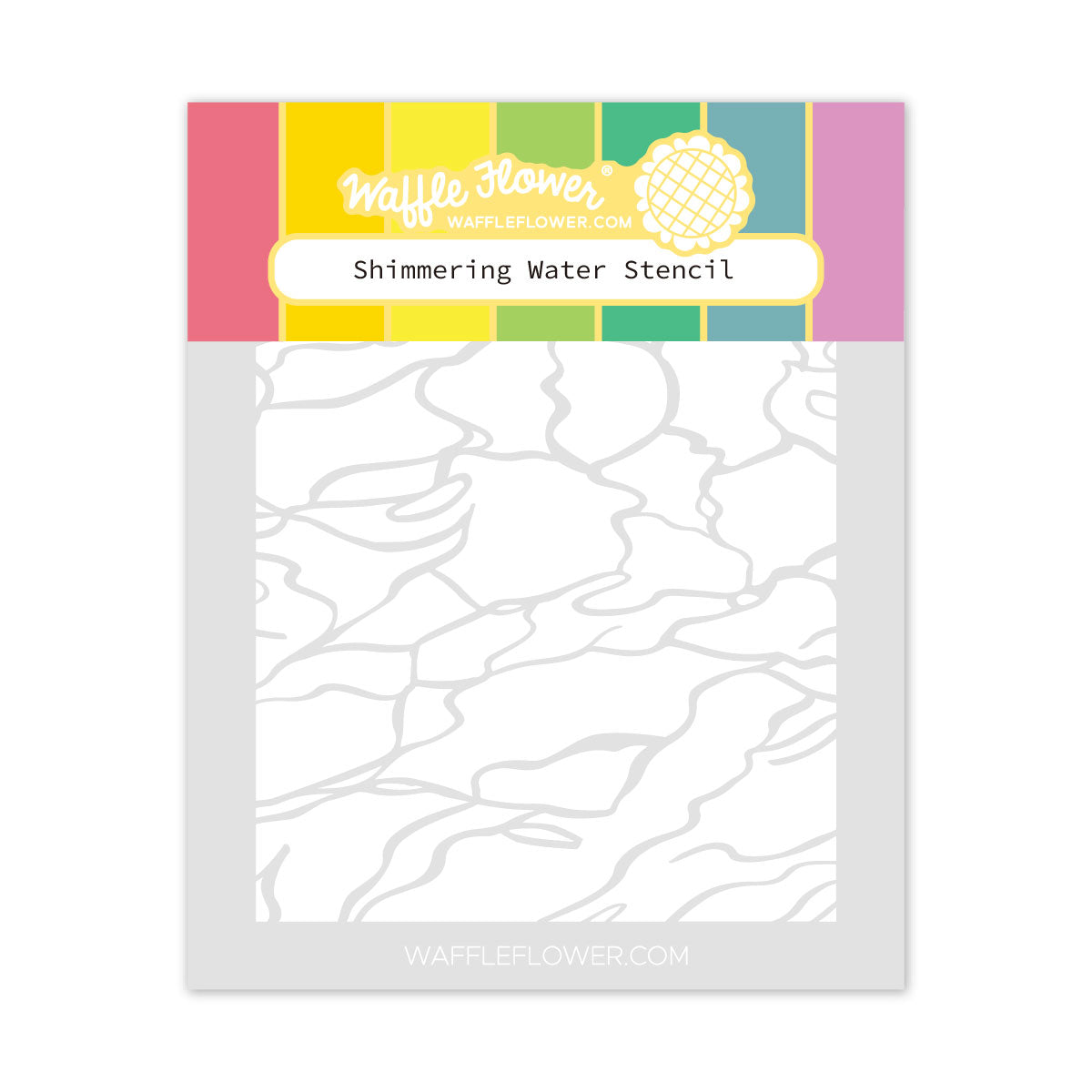 Waffle Flower - Shimmering Water Stencil Waffle Flower - Shimmering Water Stencil