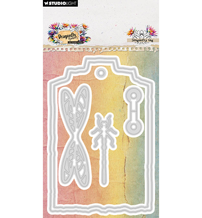 Studio Light - Hazel Eaton - Rahmen, Etiketten, tickets - Dragonfly tag Dragonfly Dreams nr. 1065