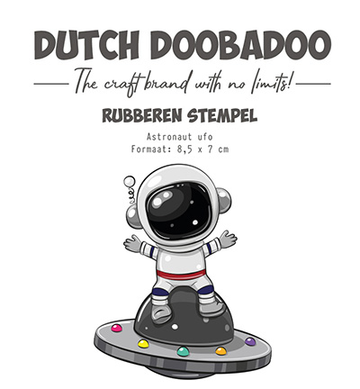 Dutch Doobadoo Rubber stamp Astronaut Ufo