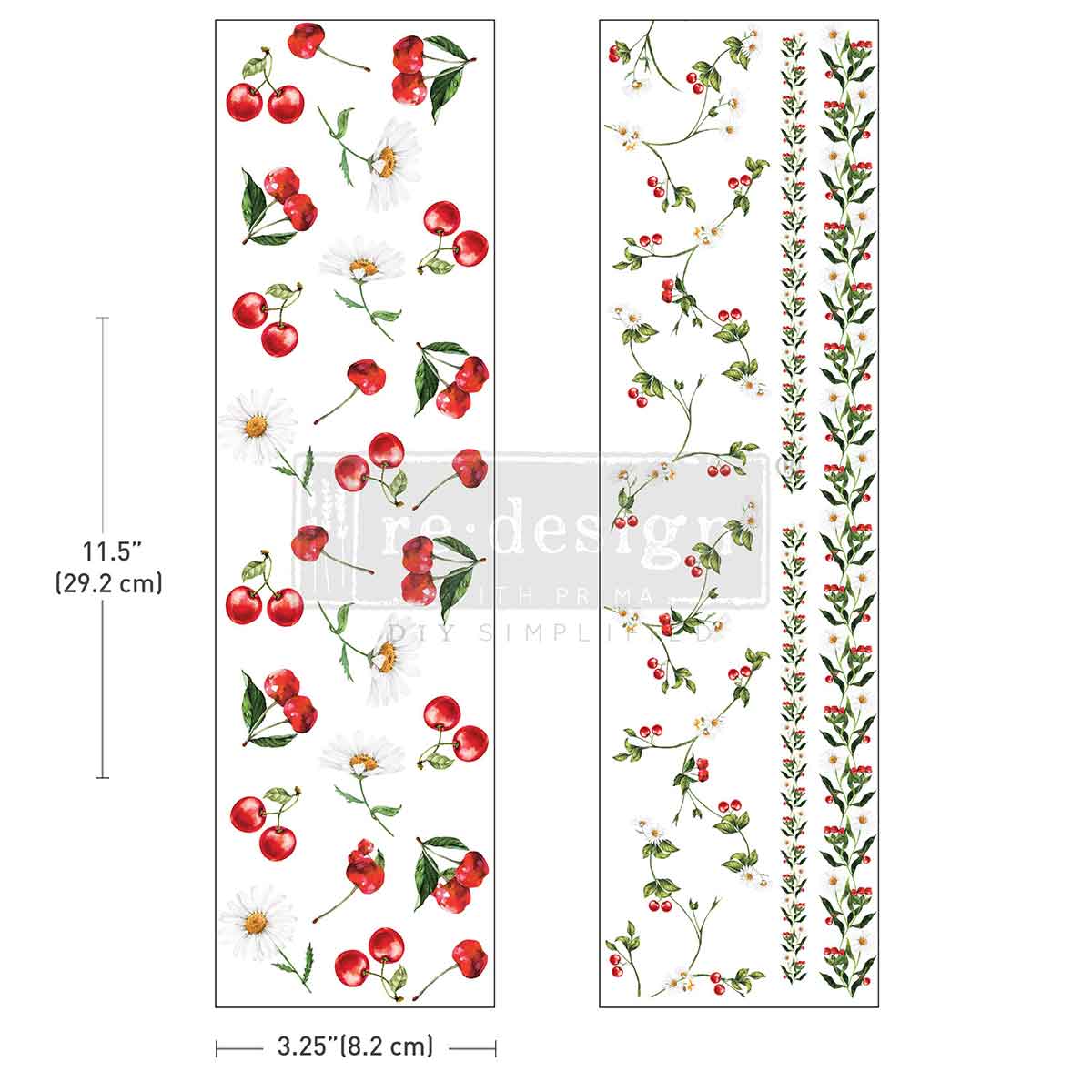 Re-Design - Luxe Transfers® – Daisy Cherry Delight – 2 sheets,