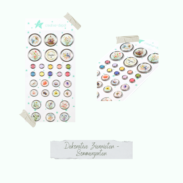 Creative Depot -  Dekorative Ziernieten - Sommergarten  Creative Depot -  Dekorative Ziernieten - Sommergarten