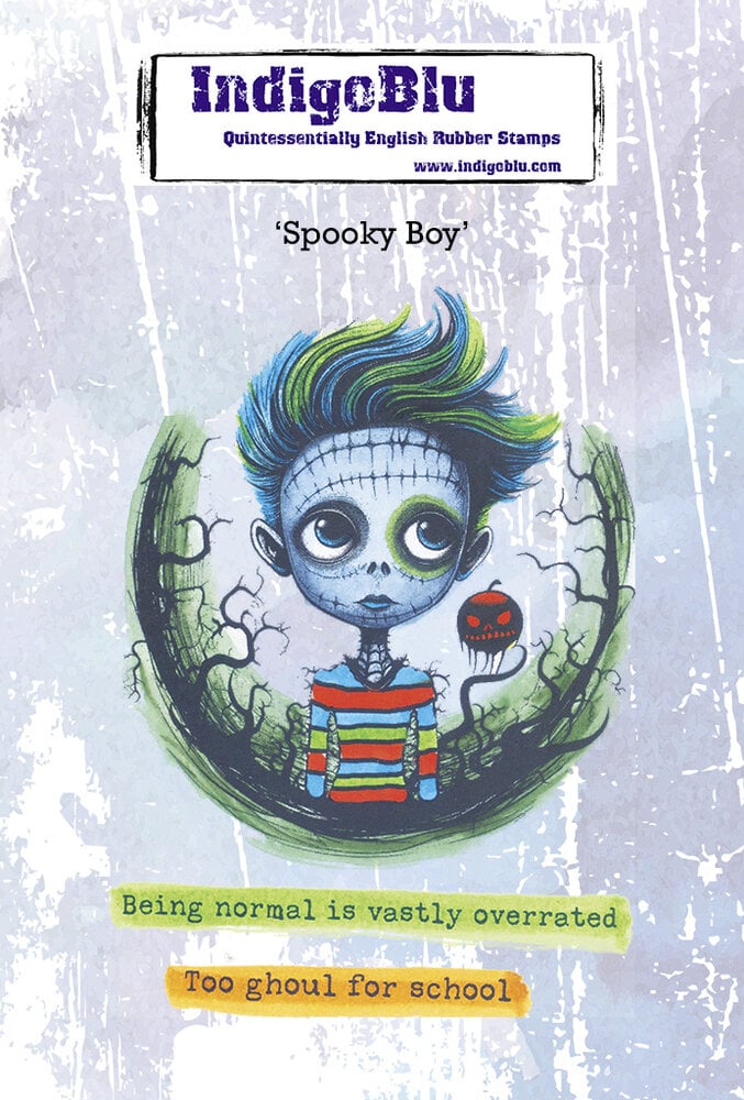 IndigoBlu - Spooky Boy A6 Rubber Stamps