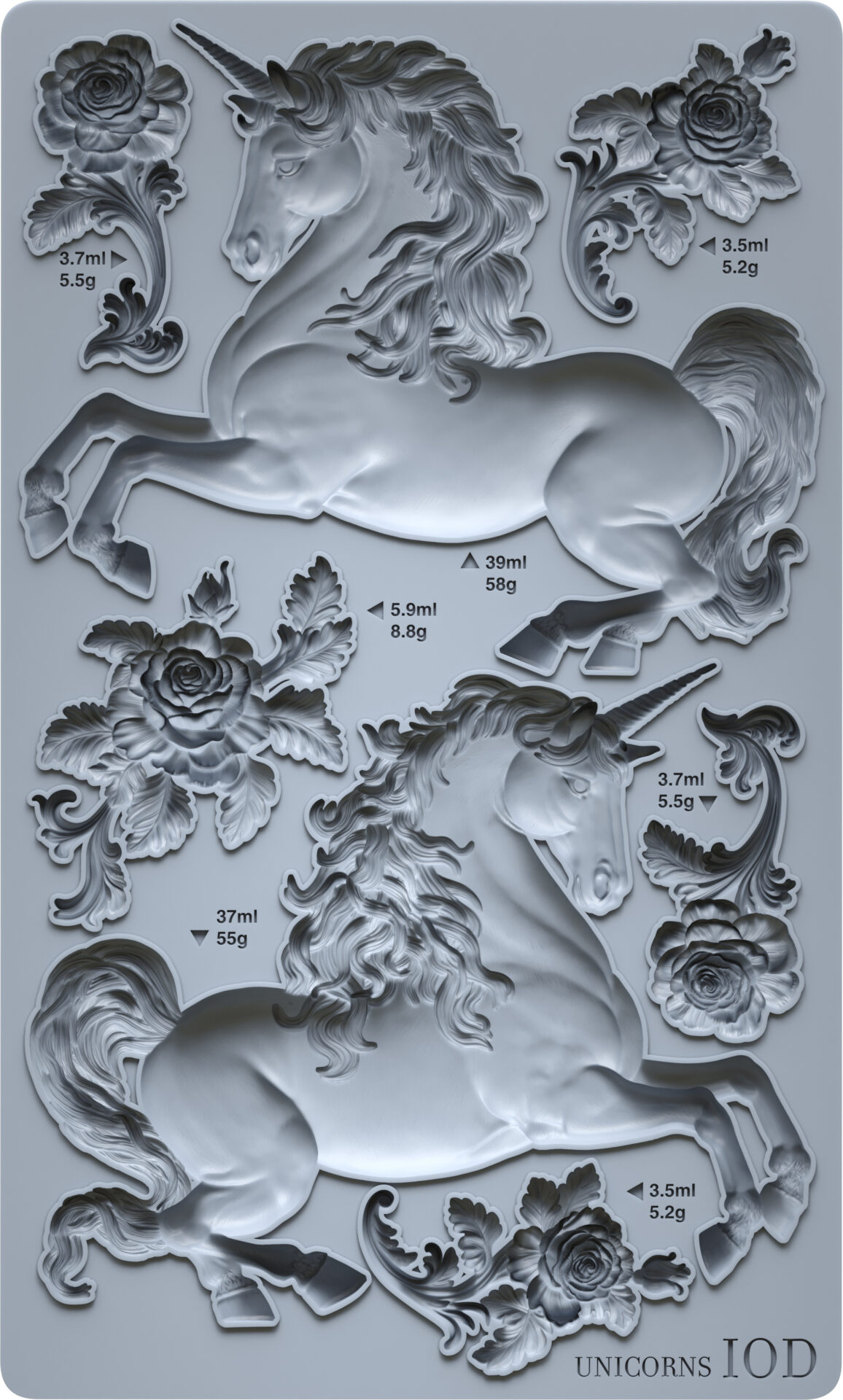 IOD Mould - Unicorns