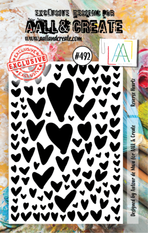 AALL and Create - Stamp Set A7 Reverse Heartz