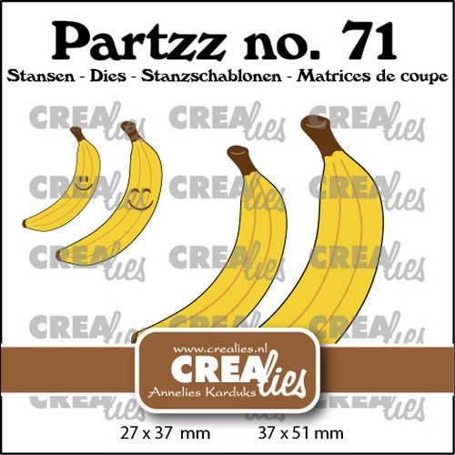 Crealies Partzz Bananen klein und mittel