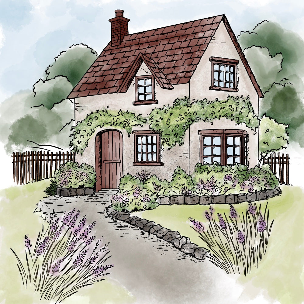 Honey Bee - English Cottage - 4-1/4"x5" Rubber Cling Stamp  Honey Bee - English Cottage - 4-1/4"x5" Rubber Cling Stamp