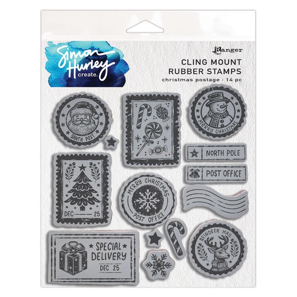 Simon Hurley create - Mount Stamp 6"X6" - Christmas Postage 