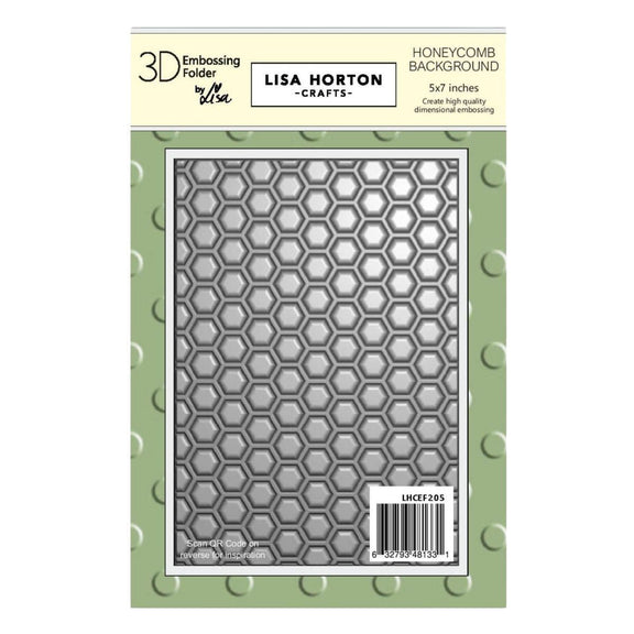Lisa Horton Crafts - Honeycomb Background 5" x 7" Embossing Folder (no die)  Lisa Horton Crafts - Honeycomb Background 5" x 7" Embossing Folder (no die)
