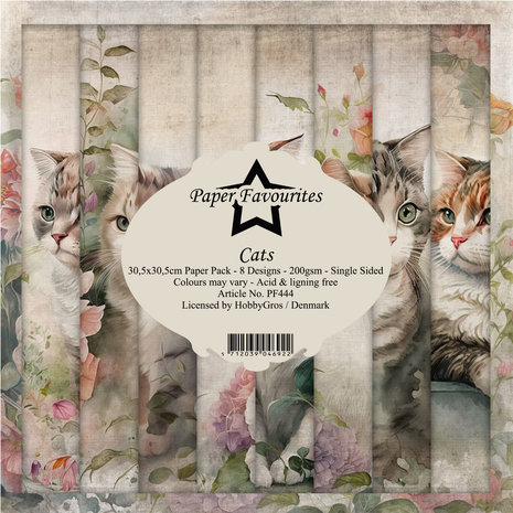 Paper Favourites - Cats 12x12 Inch Paper Pack