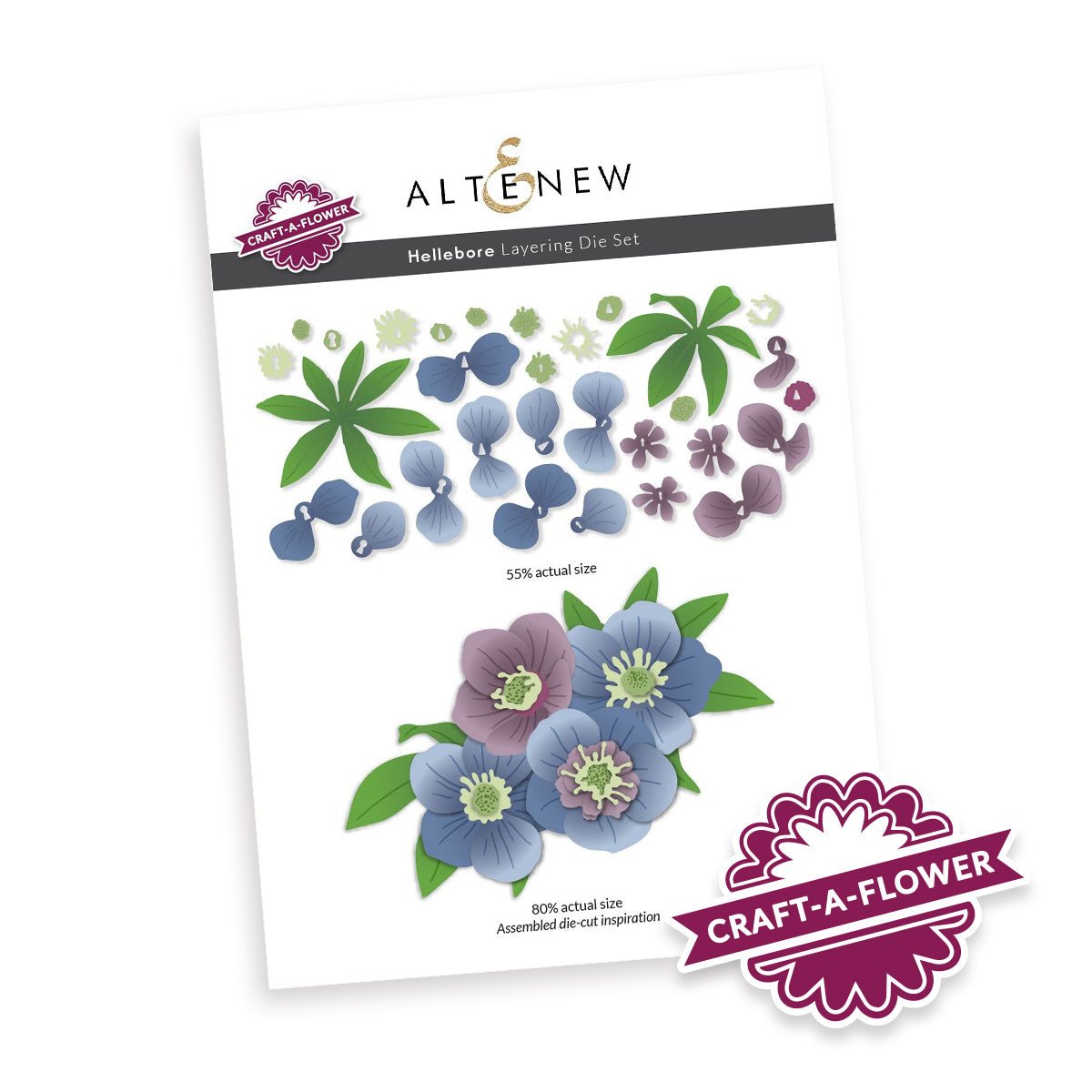 Altenew - Craft-A-Flower: Hellebore Layering Die Set  Altenew - Craft-A-Flower: Hellebore Layering Die Set