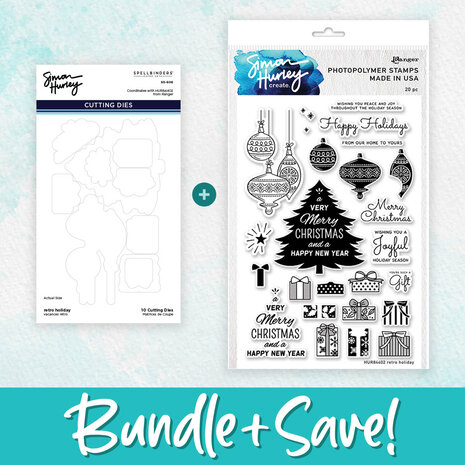 Spellbinders - Retro Holiday Stamp & Die Bundle 