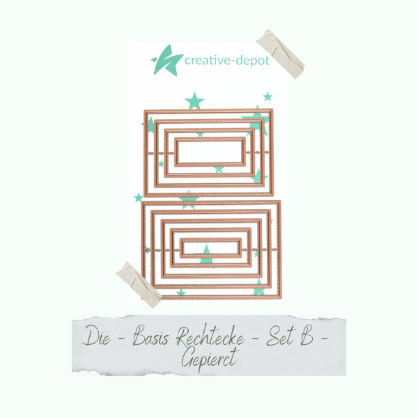 Creative Depot - Die - Basic - Basis Rechtecke - Set B - gepierct