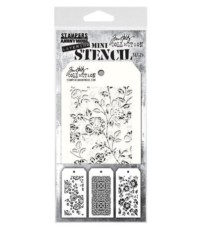Tim Holtz - Set #25 Tim Holtz Layering Mini Stencil (3pcs)