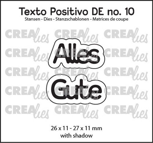 Crealies Texto Positivo Alles Gute - DE (H) Crealies Texto Positivo Alles Gute - DE (H)