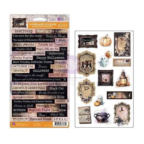Prima Marketing - Bewitched Chipboard Stickers (63pcs) Prima Marketing - Bewitched Chipboard Stickers (63pcs)