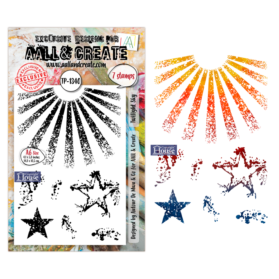 AALL & Create - Postcard Sky A6 Stamp Set Twilight Sky