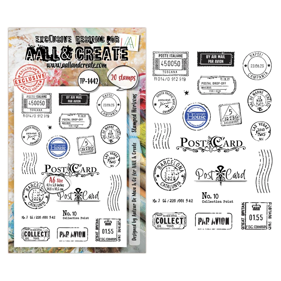 AALL & Create - Dispatch Transit A6 Stamp Sets Stamped Horizons by Autour De Mwa & Co