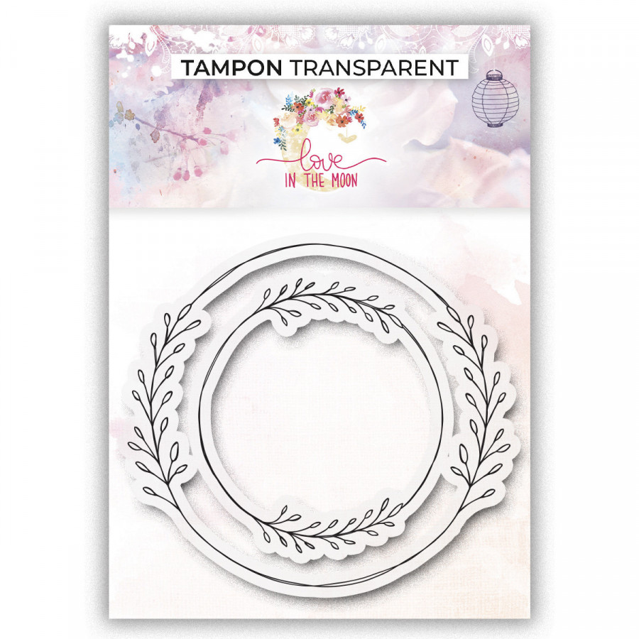 Clear stamps - leaf wreath frames