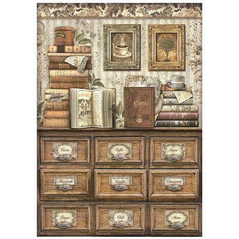 Stamperia - Coffee and Chocolate A4 Rice Paper Books