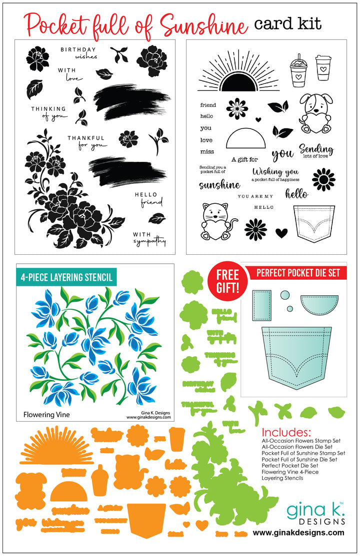 Gina K Designs - KIT- Pocket Full of Sunshine Gina K Designs - KIT- Pocket Full of Sunshine