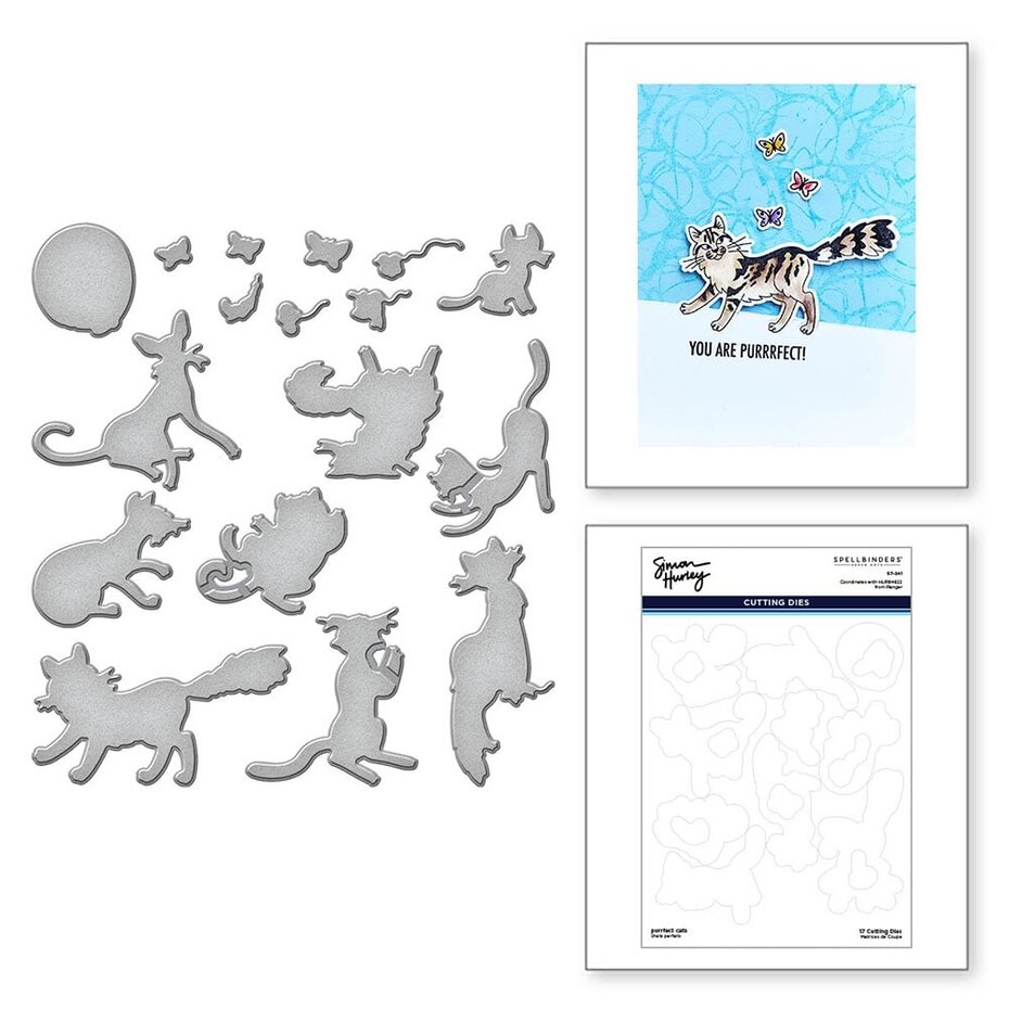 Spellbinders - Purrfect Cats Etched Dies