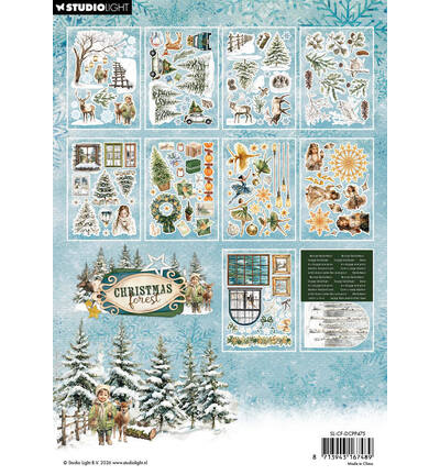 Studio Light - StudioLight Die-Cut Papierblock – Paper Elements Christmas Forest Nr. 475
