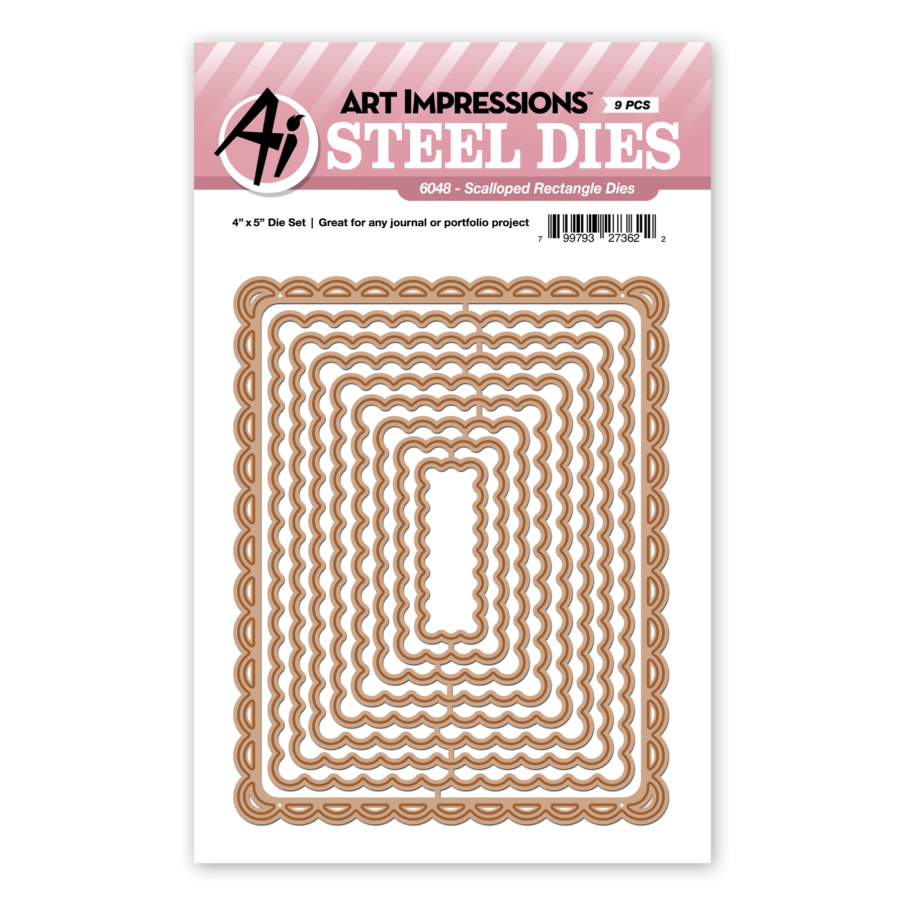 Art Impressions - Scalloped Rectangle Dies