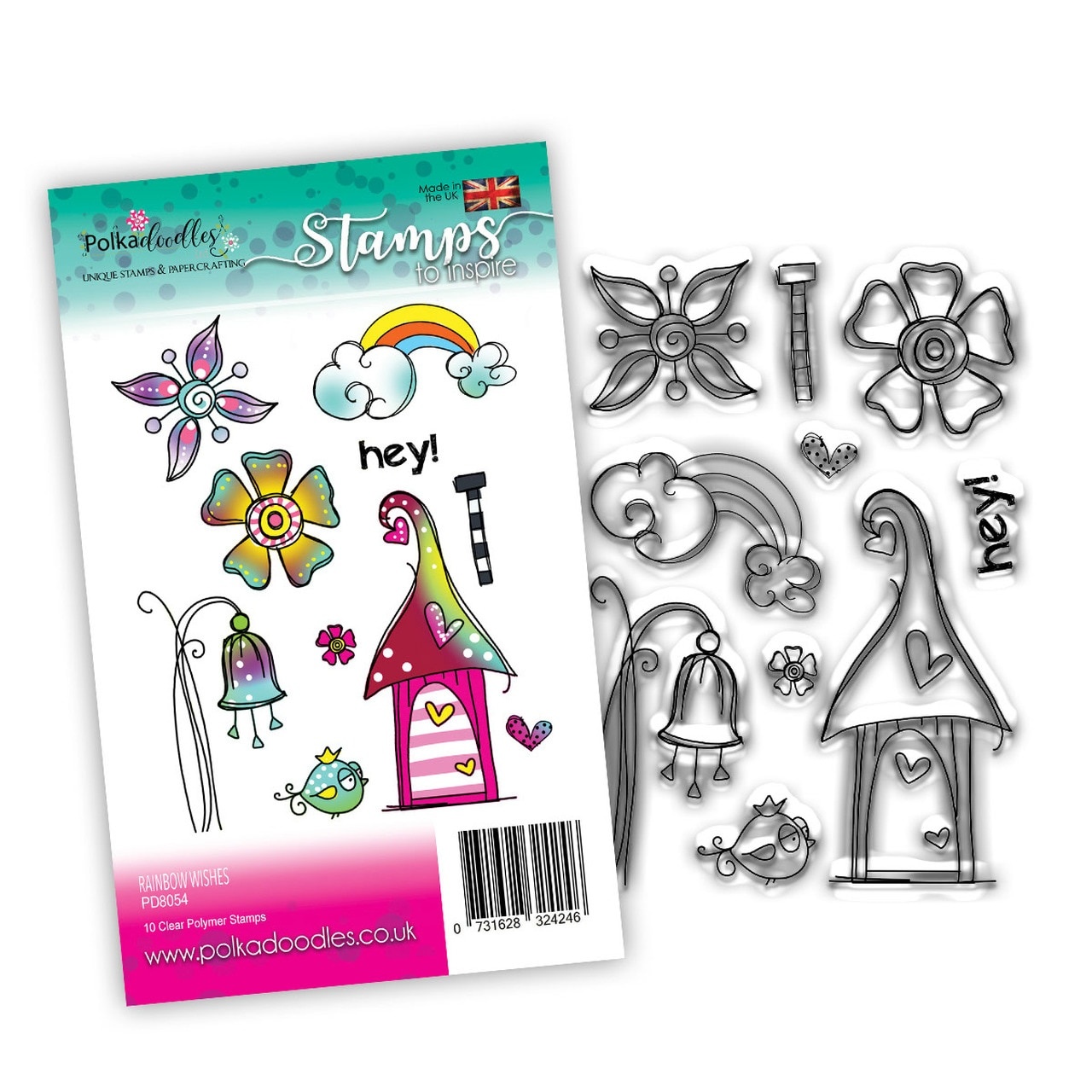 polkadoodles-rainbow-wishes-clear-stamps-pd8054 polkadoodles-rainbow-wishes-clear-stamps-pd8054