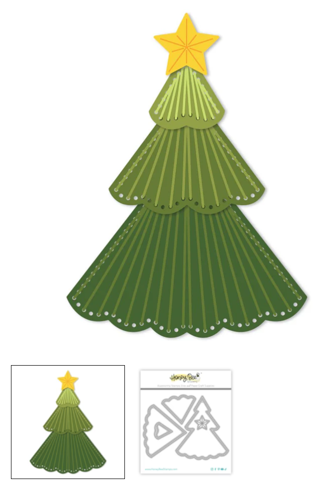 Honey Bee - In Stitches: Christmas Tree - Honey Cuts - Stand-Alone Dies