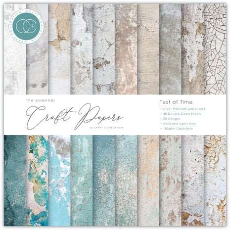 Craft Consortium - Essential Craft Papers 6x6 Inch Paper Pad Test of Time Craft Consortium - Essential Craft Papers 6x6 Inch Paper Pad Test of Time