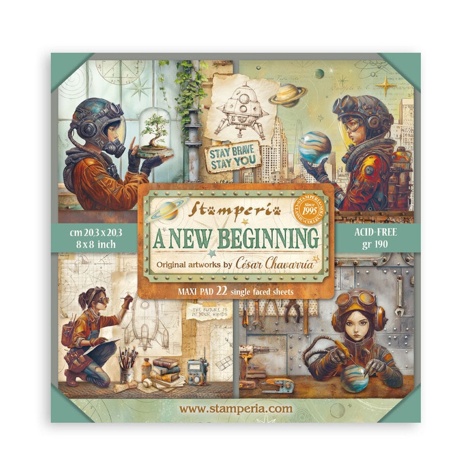 Stamperia - A New Beginning 8x8 Inch Paper Pack (Single Face)