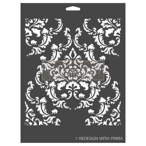 Re-Design with Prima  Regal Striae 9x12 Inch 3D Decor Stencils